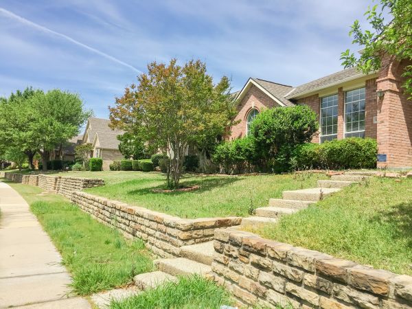 Sloped Yard Landscaping in Huntsville